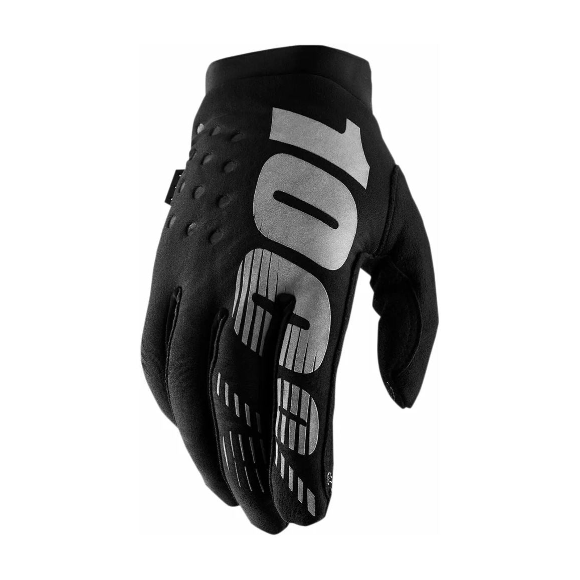 100% MX Gloves Brisker Cold Weather Youth Black Grey